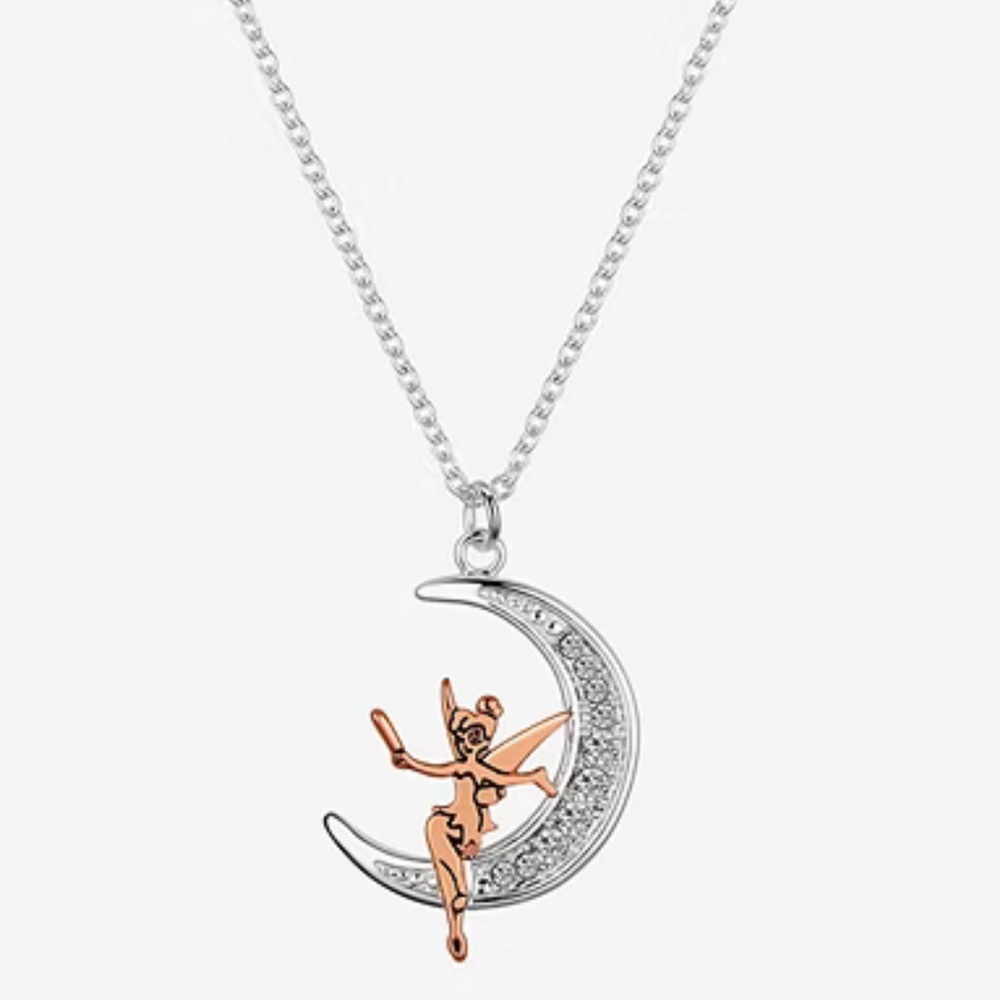Disney Classics Jewelry | Tinker Bell and Crescent Moon Pendant Necklace